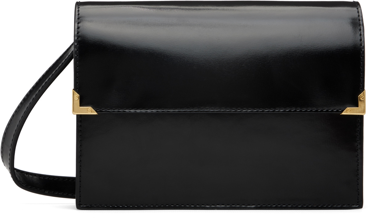 ernest w baker メッセンジャーバッグ Ernest W. Baker Black Patent Leather Bag Ernest W. Baker