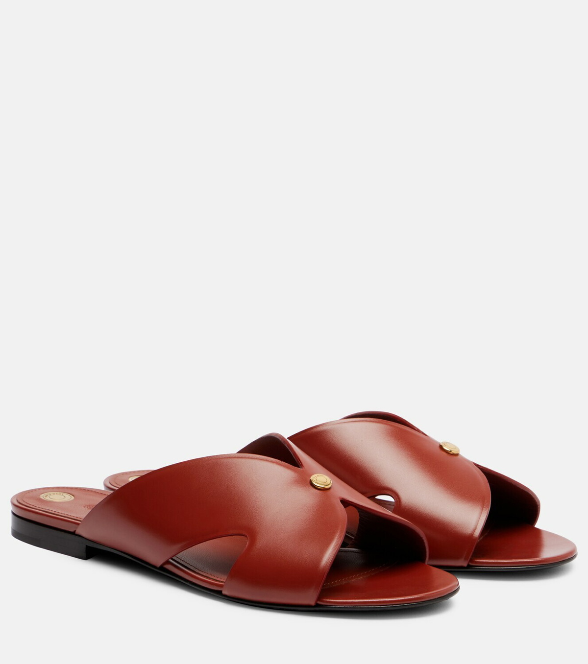 Loro Piana Vera leather slides