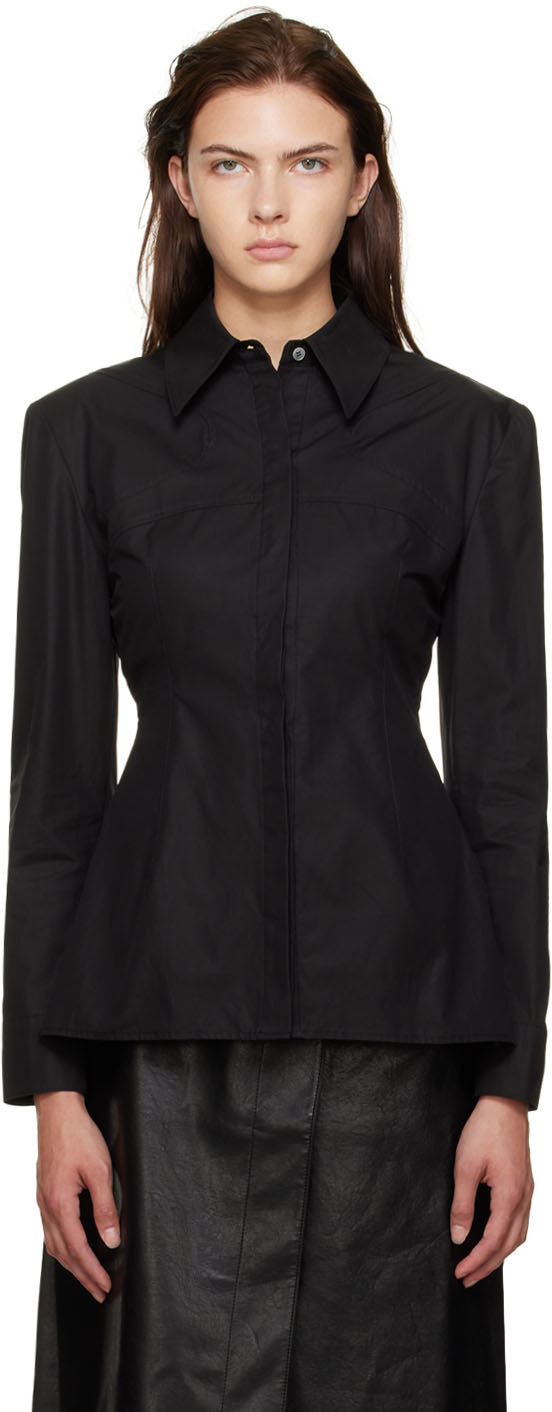 LVIR Black Open Back Shirt