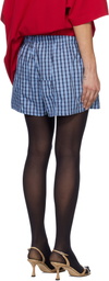 VETEMENTS Blue Push-Up Shirting Shorts