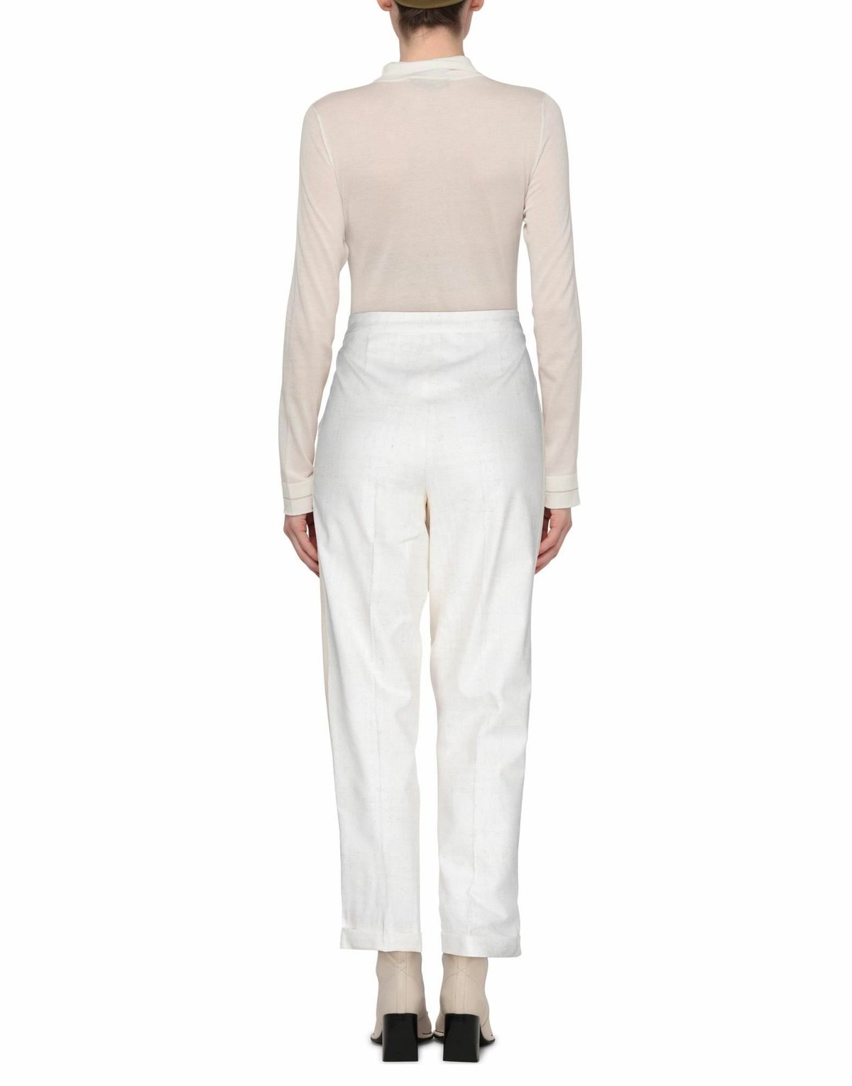 Manila Grace Womens Pants Ivory