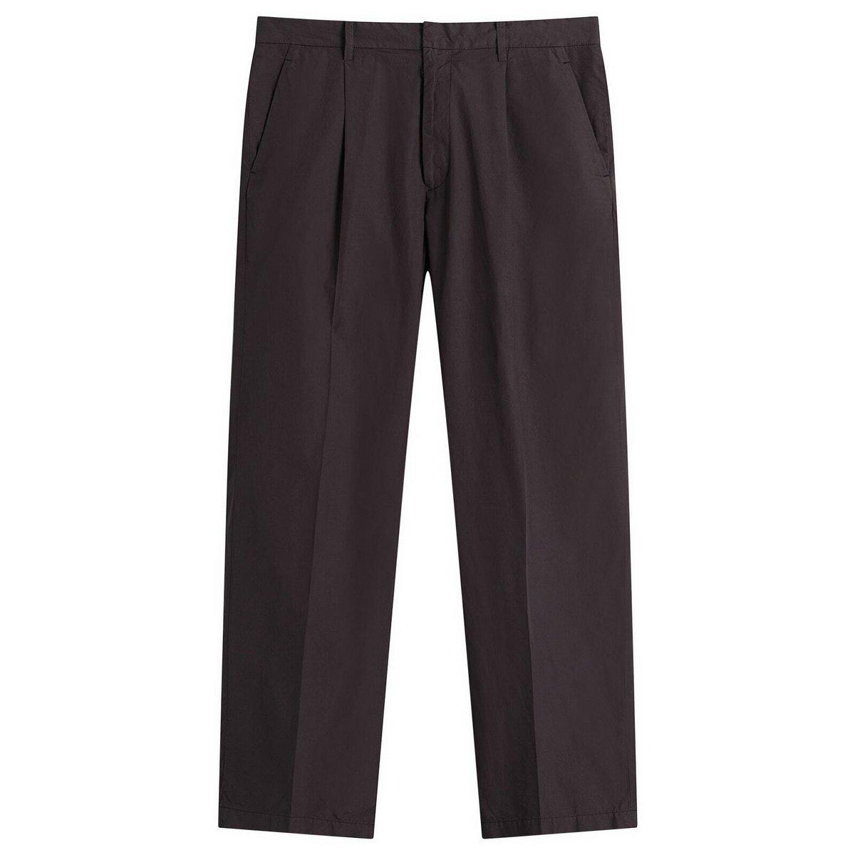 Auralee Men's Garment-Dyed Shuttle Weather Trouser in Dark Brown