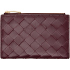 Bottega Veneta Burgundy Intrecciato Medium Bi-Fold Wallet