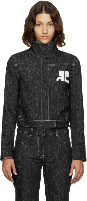 Photo: Courrèges Black Denim Tweed Jacket