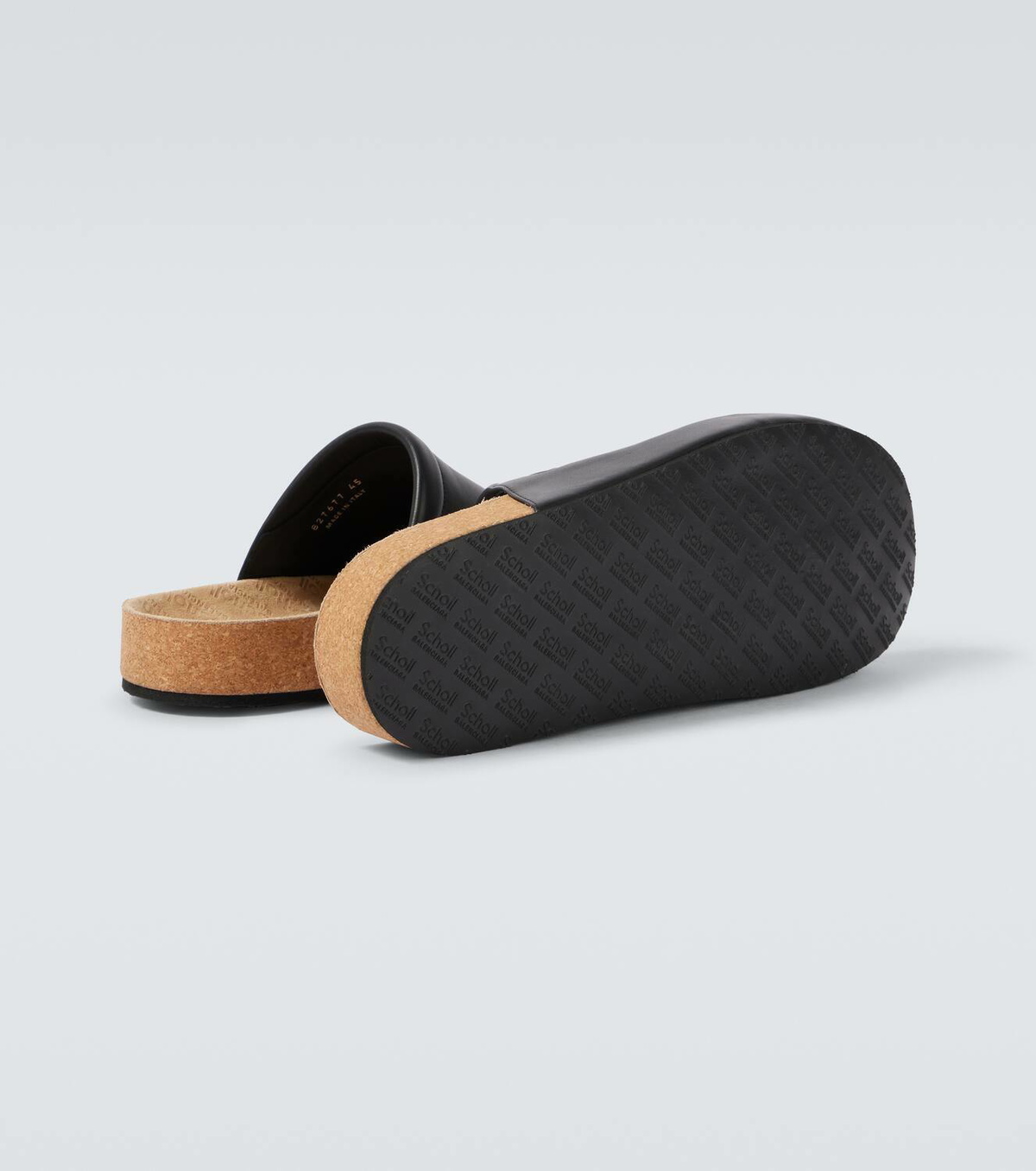 関税込【BALENCIAGA】x Scholl leather mules Black Balenciaga x Scholl leather mules Balenciaga