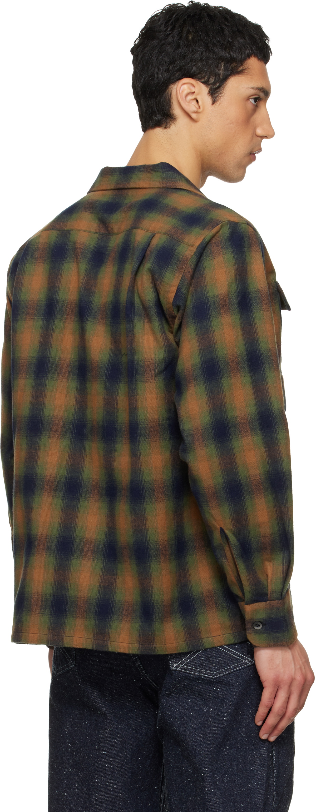South2 West8 Khaki & Navy 6 Pocket Shirt