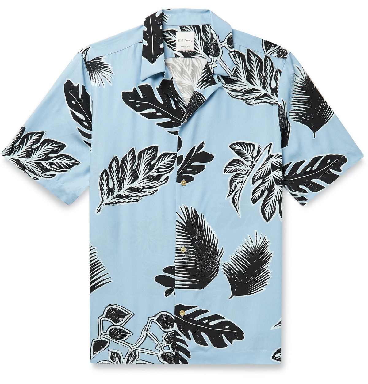 Lucky Brand Printed Short Sleeve Camp Collar Shirt