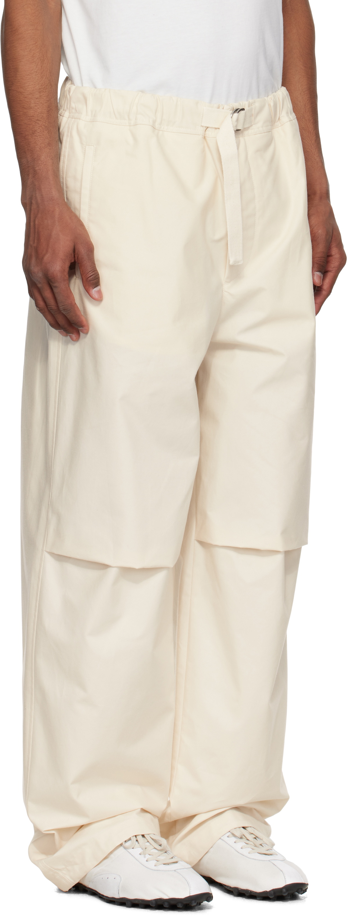 Jil Sander Off-White Belted Trousers