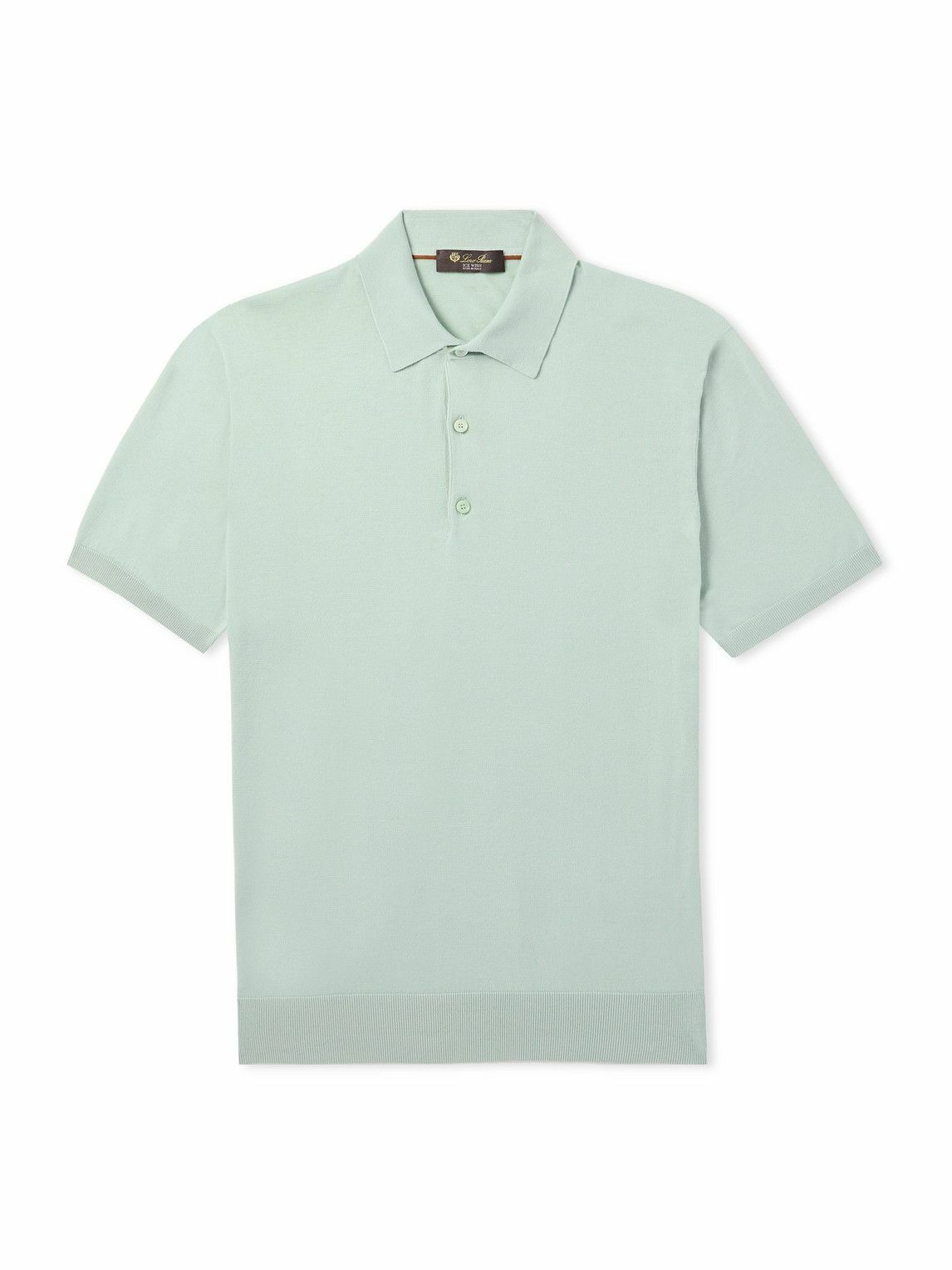 Loro Piana - Meina Mouliné-Cotton Polo Shirt - Green Loro Piana