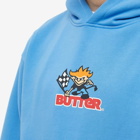 Butter Goods Men's Racing Logo Hoody in Lake Blue