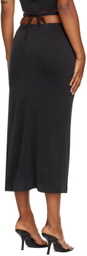 THIRD FORM Black Rip Tide Midi Skirt