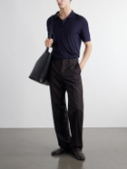 Gabriela Hearst - Stendhal Cashmere and Silk-Blend Polo Shirt - Blue