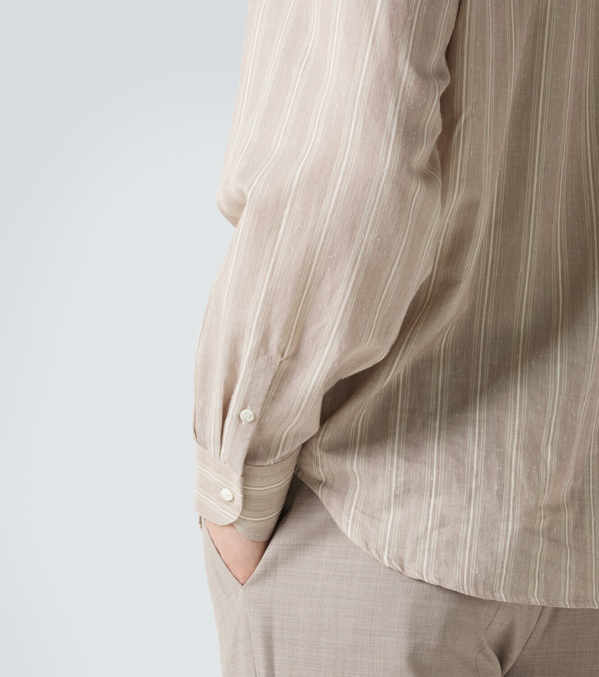 Stòffa Striped cotton and silk shirt