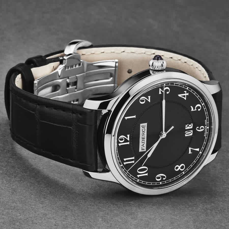 Faberge Agathon Automatic Black Dial Mens Watch FAB-206