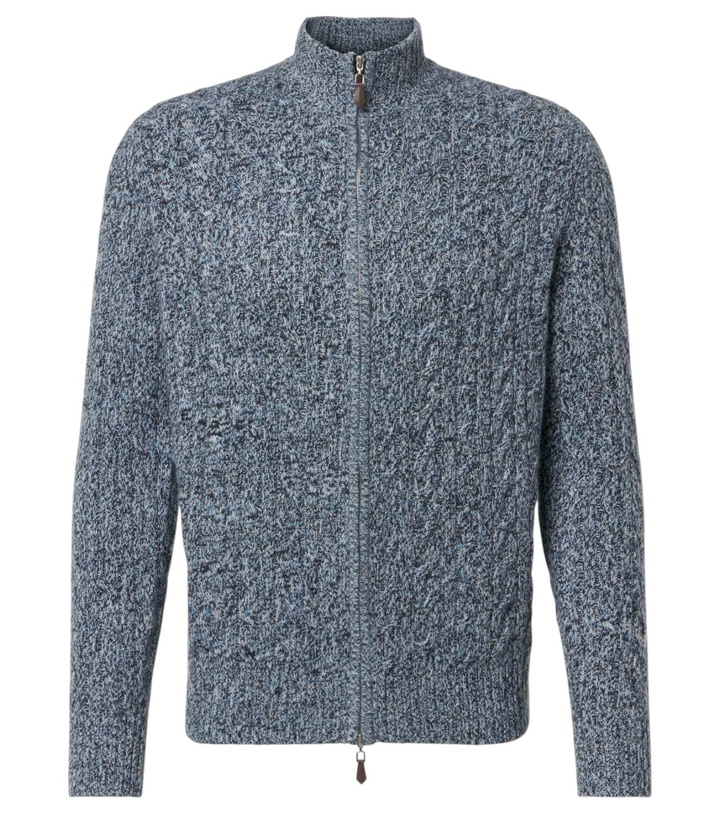 Photo: Arch4 Regent cable-knit cashmere zip-up sweater
