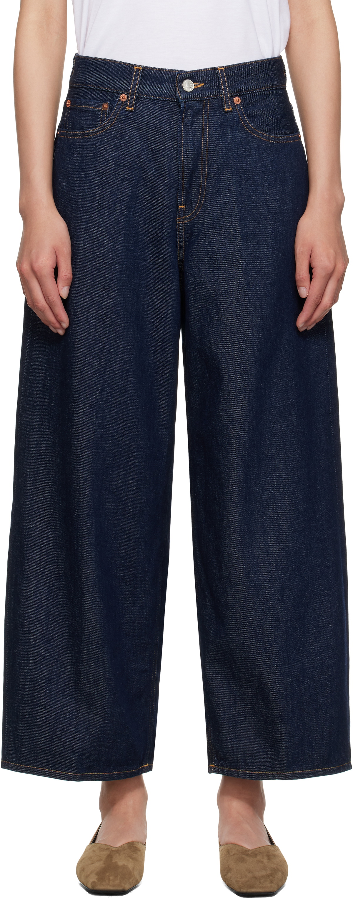 6397 Blue Cropped Roomy Jeans