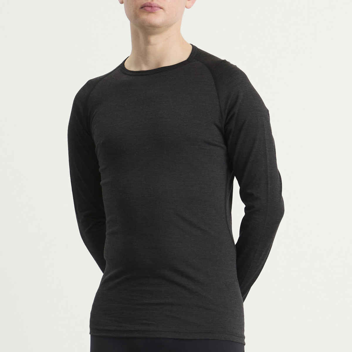 SOAR Men's Men's LS Merino Silk Base Layer in Meteorite