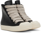 Rick Owens Black Zip Sneakers