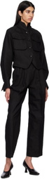 Mame Kurogouchi Black Shawl Jacket