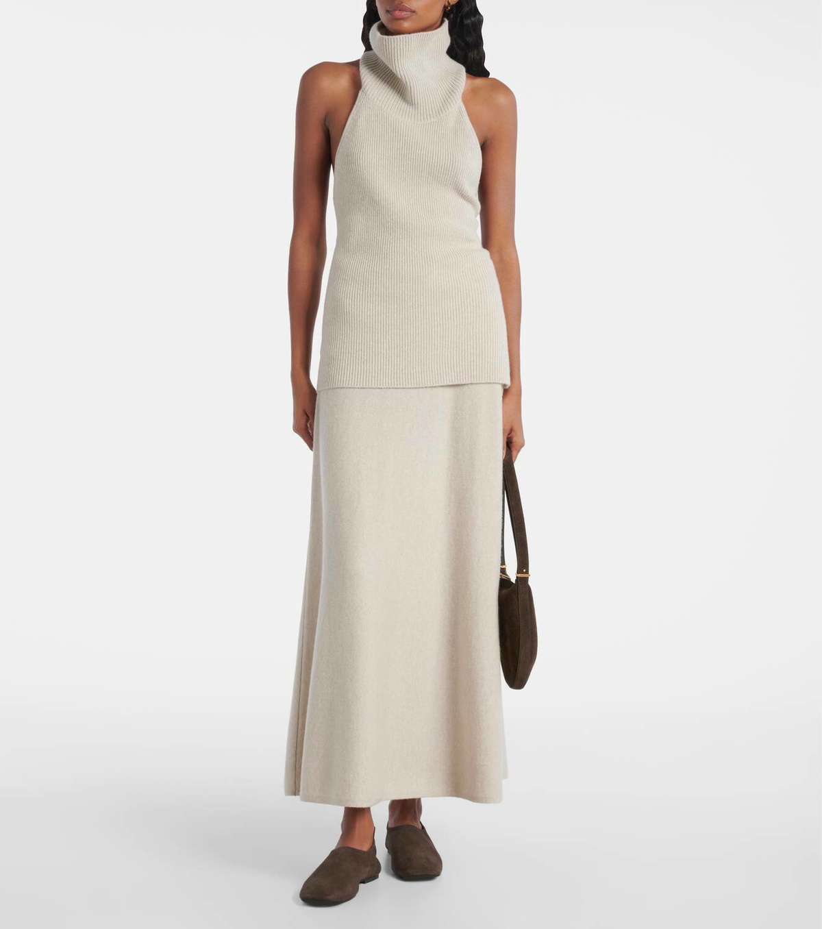 Lisa Yang Torie high-rise cashmere maxi skirt