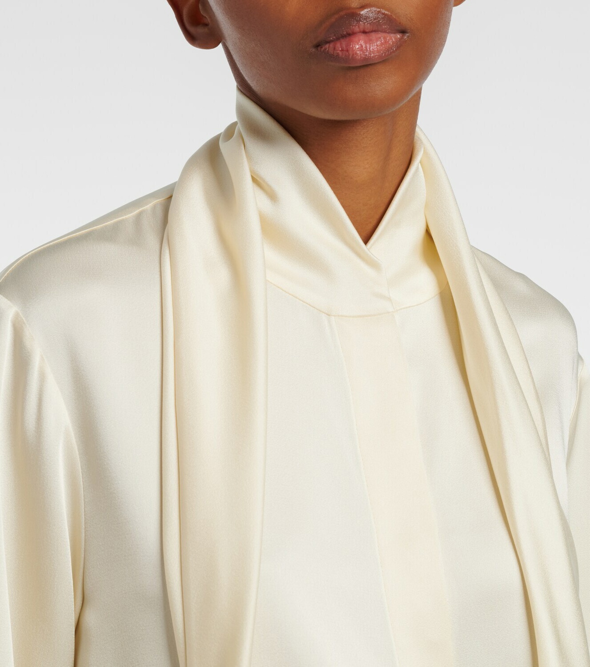 Jil Sander Scarf-detail satin shirt