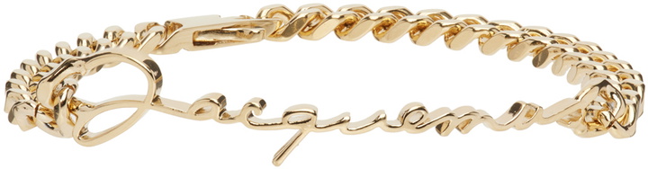 Photo: Jacquemus Gold Le Papier 'La Gourmette' Bracelet