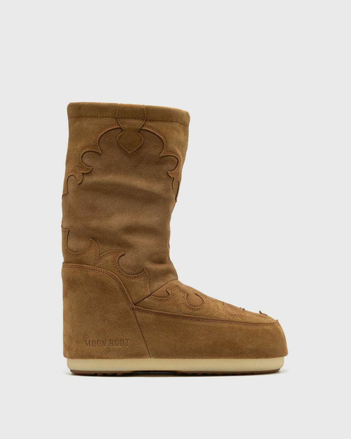 Moon Boot MB ICON SUEDE EMBROIDERY Brown Men Moon Boot