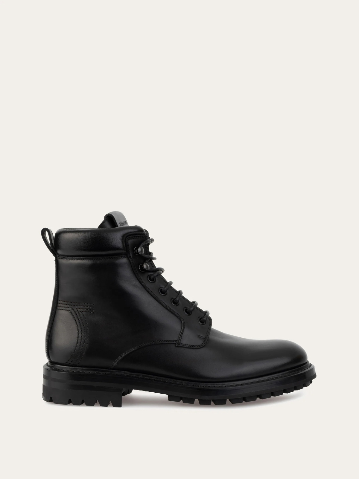 Ferragamo Mens Tramezza lace-up boot in Black