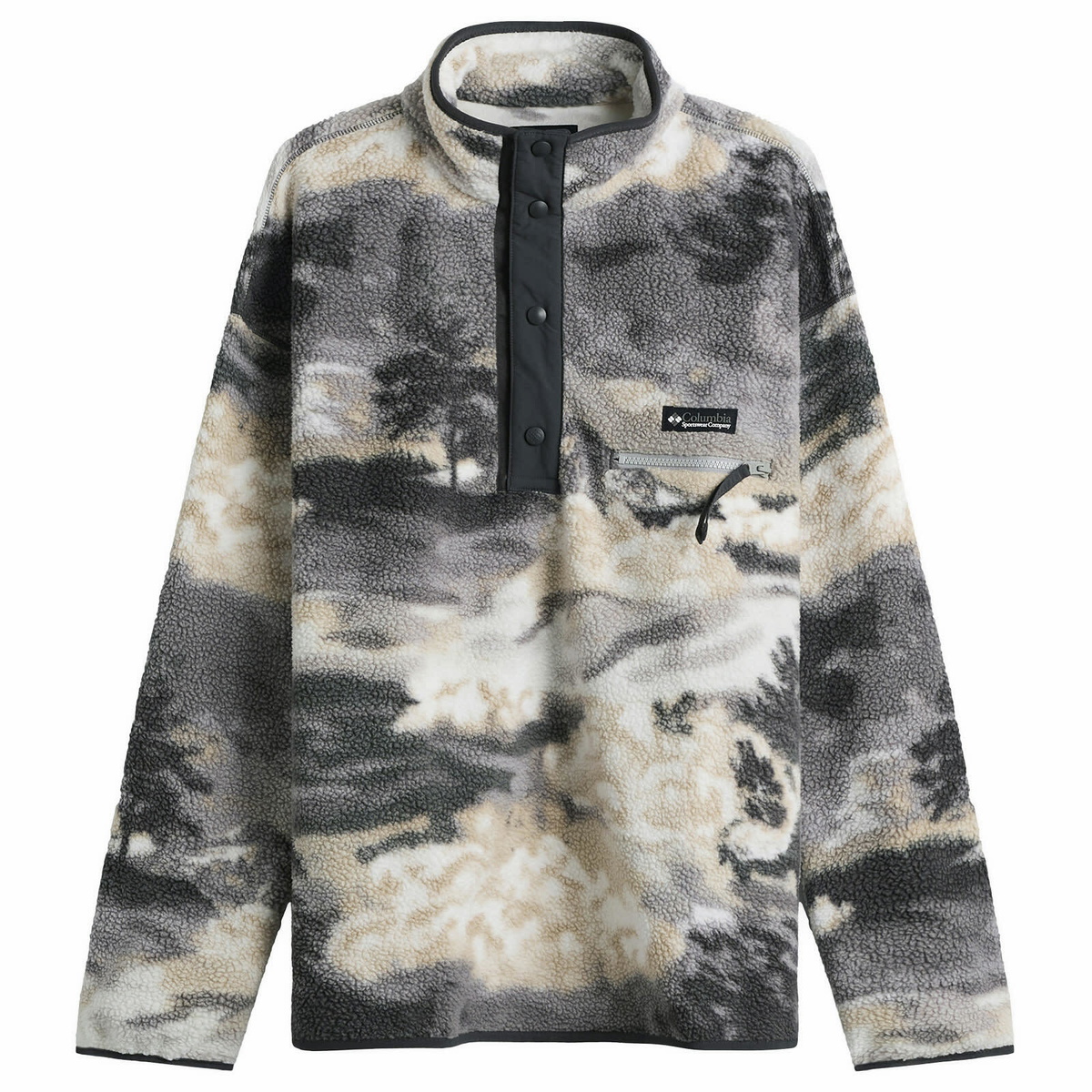 Columbia Men's Helvetia™ II Printed Half Snap Fleece in Shark Dreaming