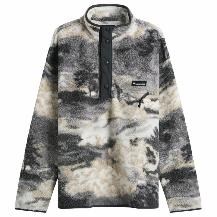 Photo: Columbia Men's Helvetia™ II Printed Half Snap Fleece in Shark Dreaming