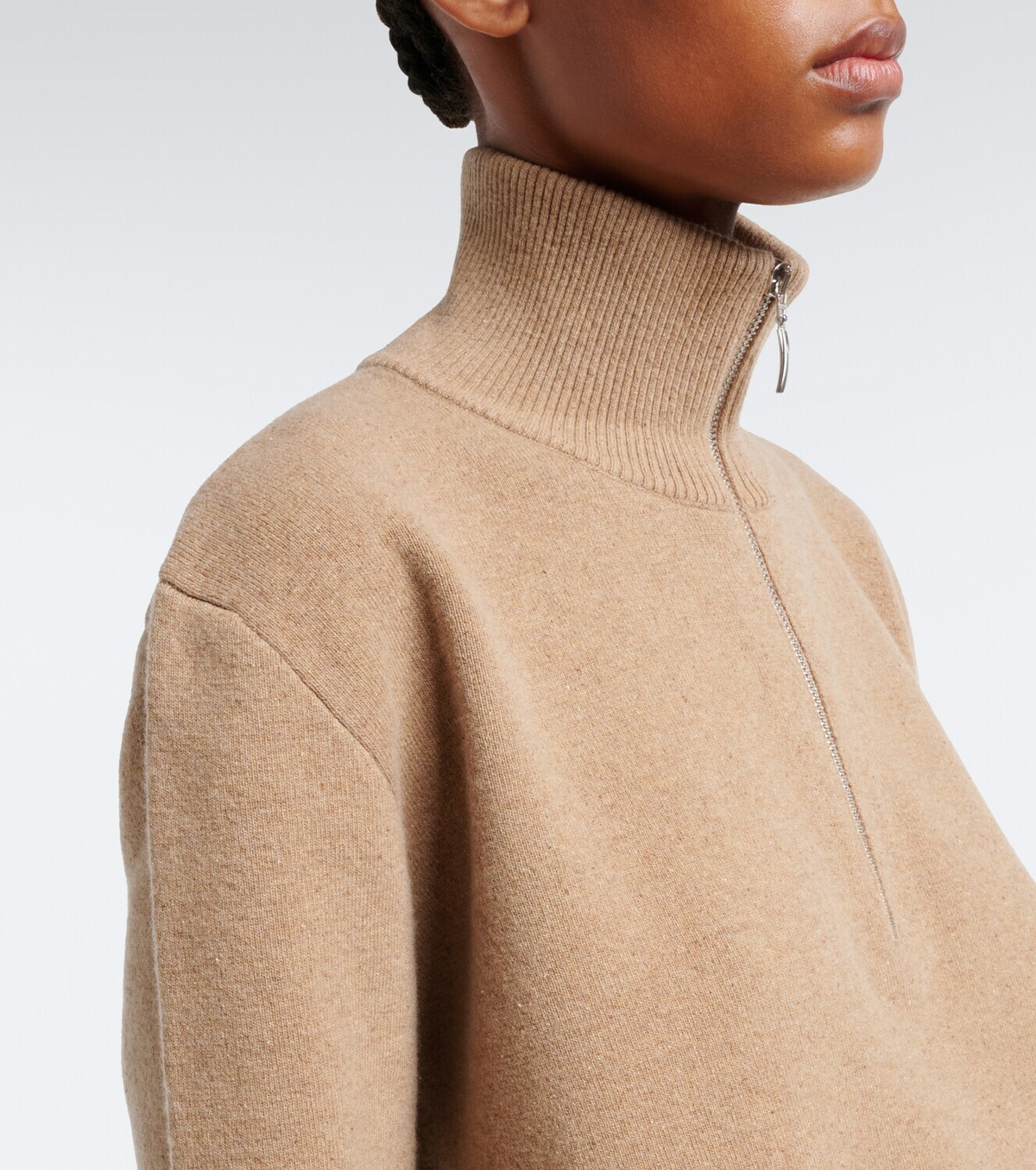 Róhe Wool-blend half-zip sweater