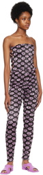 Amy Crookes Black Shirred Tank Top