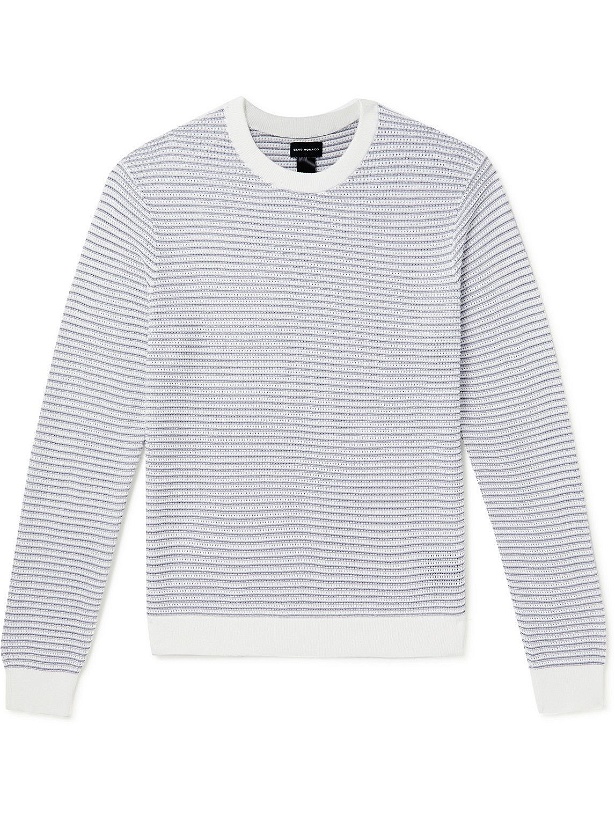Photo: Club Monaco - Striped Cotton Sweater - White