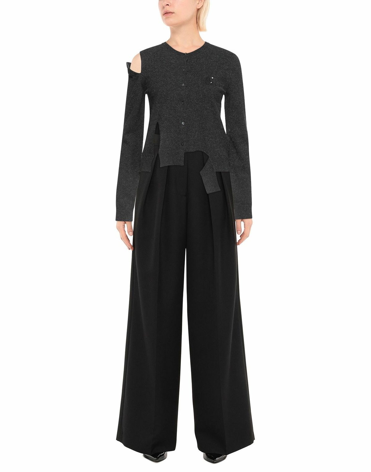 Ader Error Womens Cardigan Charcoal