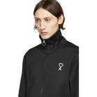 AMI Alexandre Mattiussi Black Ami De Coeur Zip Track Jacket