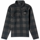 Columbia Men's Sweater Weather™ II Printed Half Zip Fleece in Black Buffalo Check Print