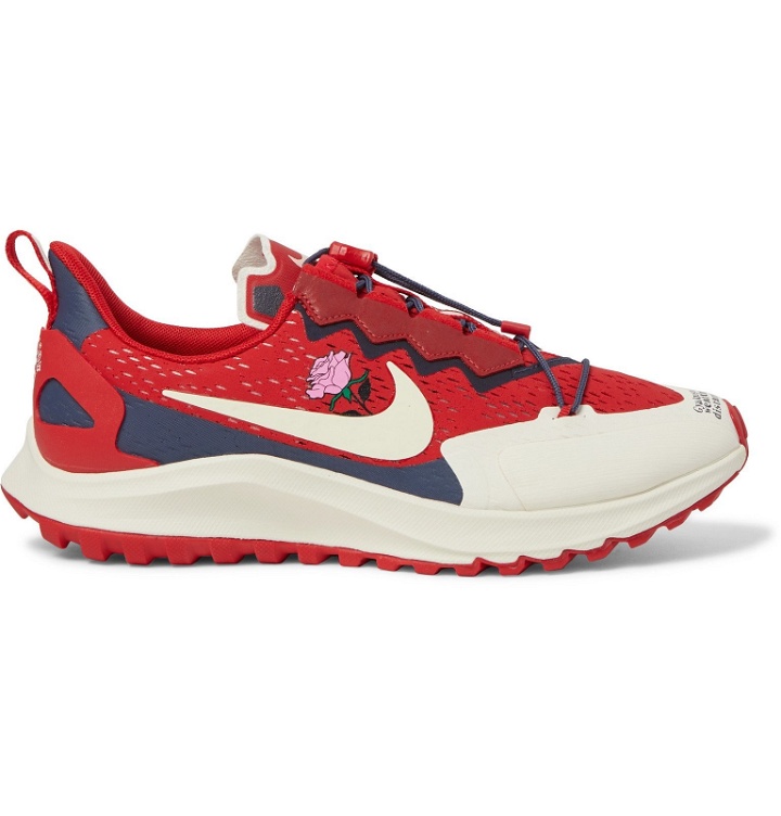 Photo: Nike x Undercover - Gyakusou Zoom Pegasus 36 Trail Suede-Trimmed Rubber and Mesh Running Sneakers - Red