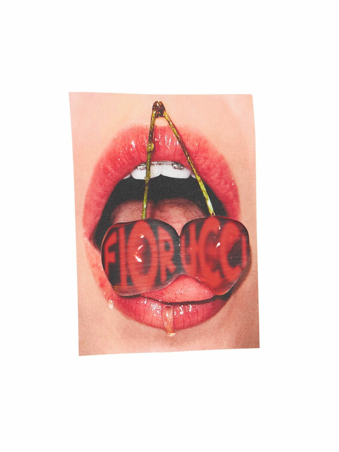 FIORUCCI Cherry Mouth Printed Cotton T-shirt