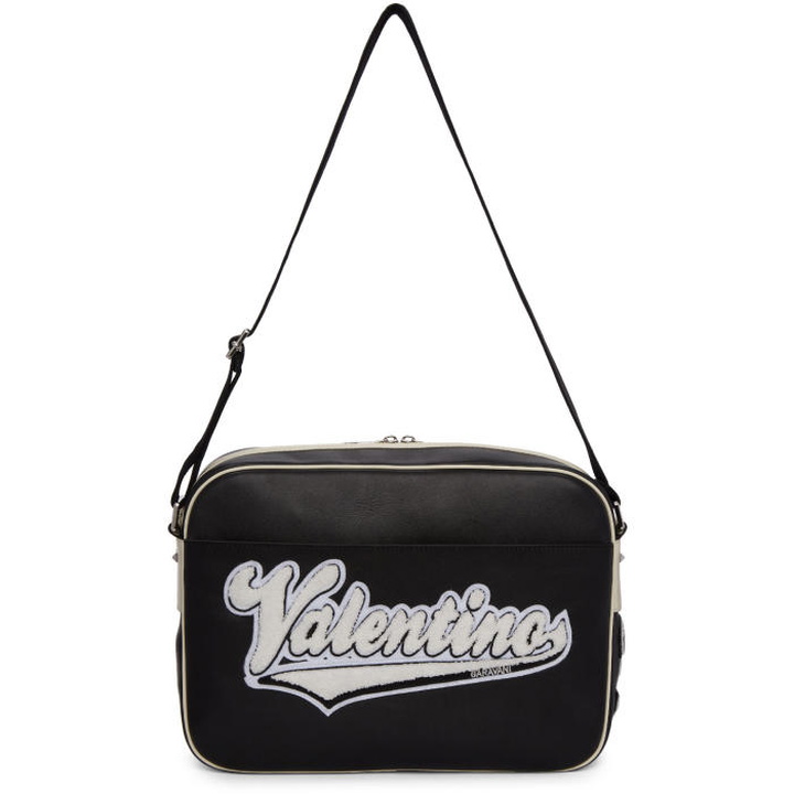 Photo: Valentino Black Valentino Garavani Varsity Messenger Bag