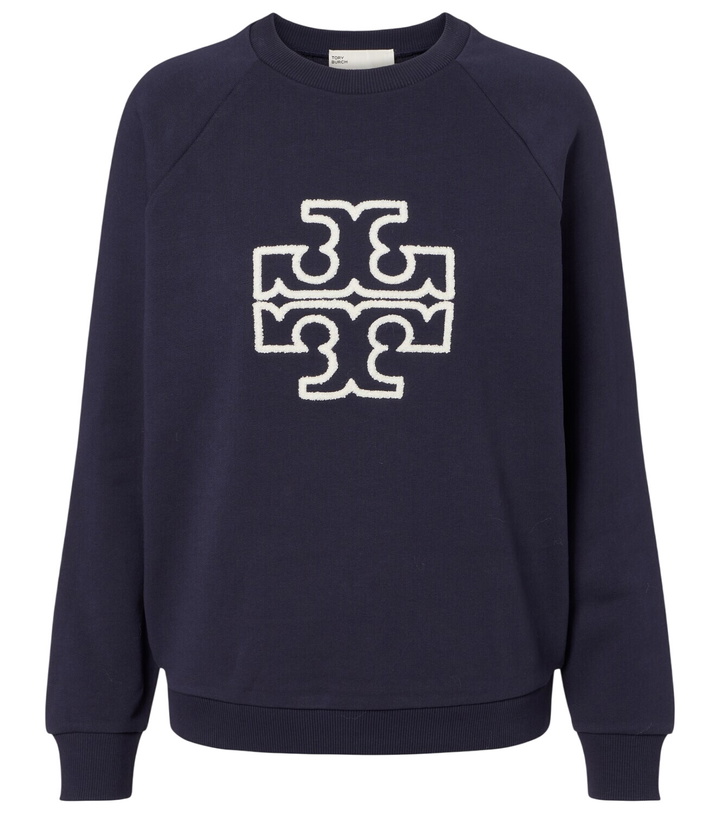 Photo: Tory Burch Logo cotton jersey sweatshirt