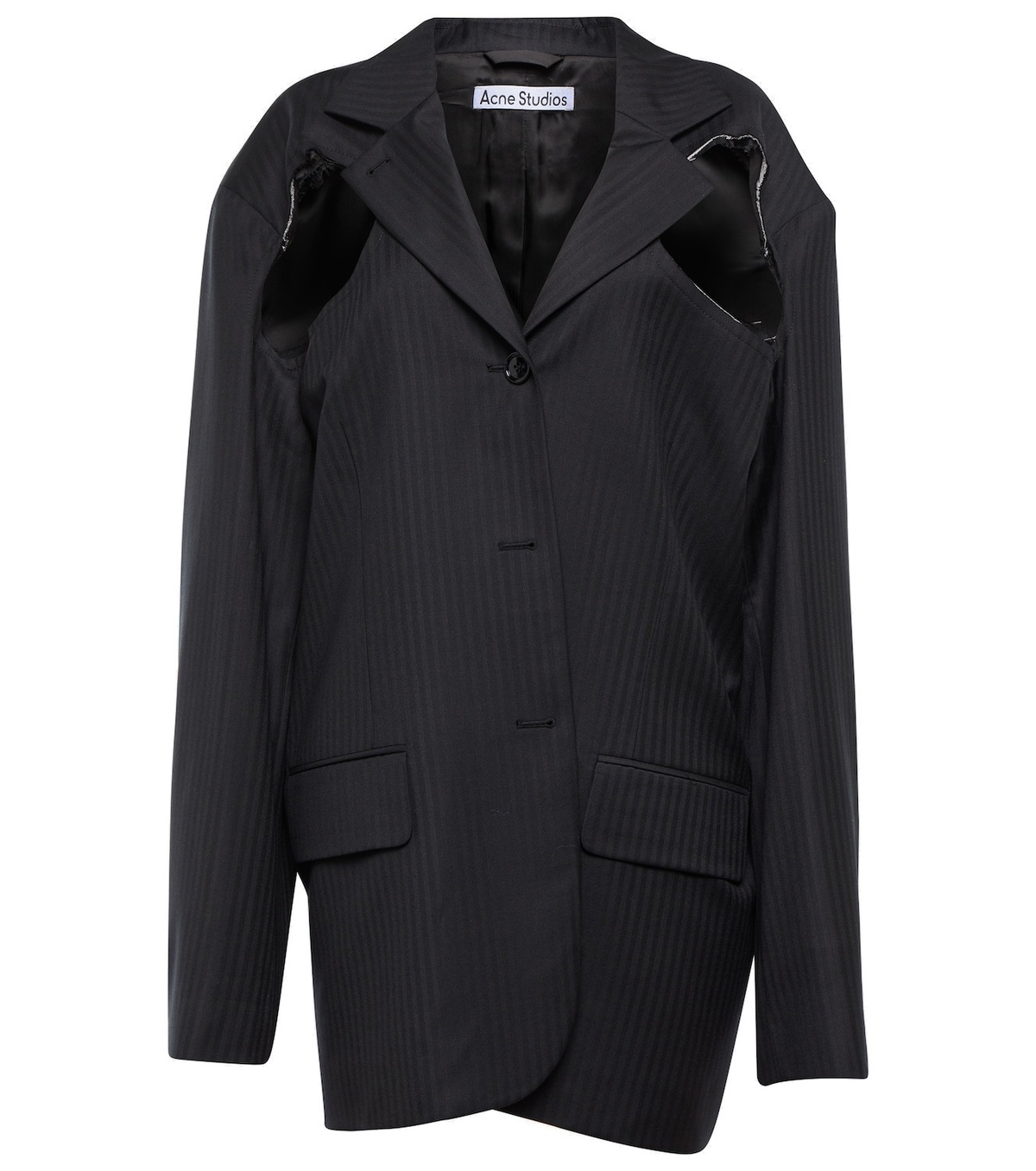 Wool Blend Deconstruct Blazer