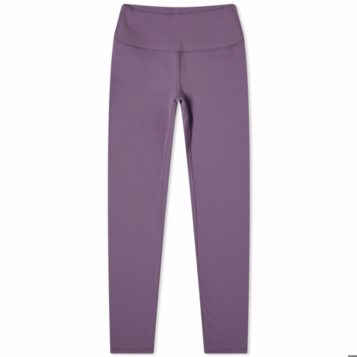 Photo: Sporty & Rich Women's SR Bold High Waisted Leggings in Eggplant