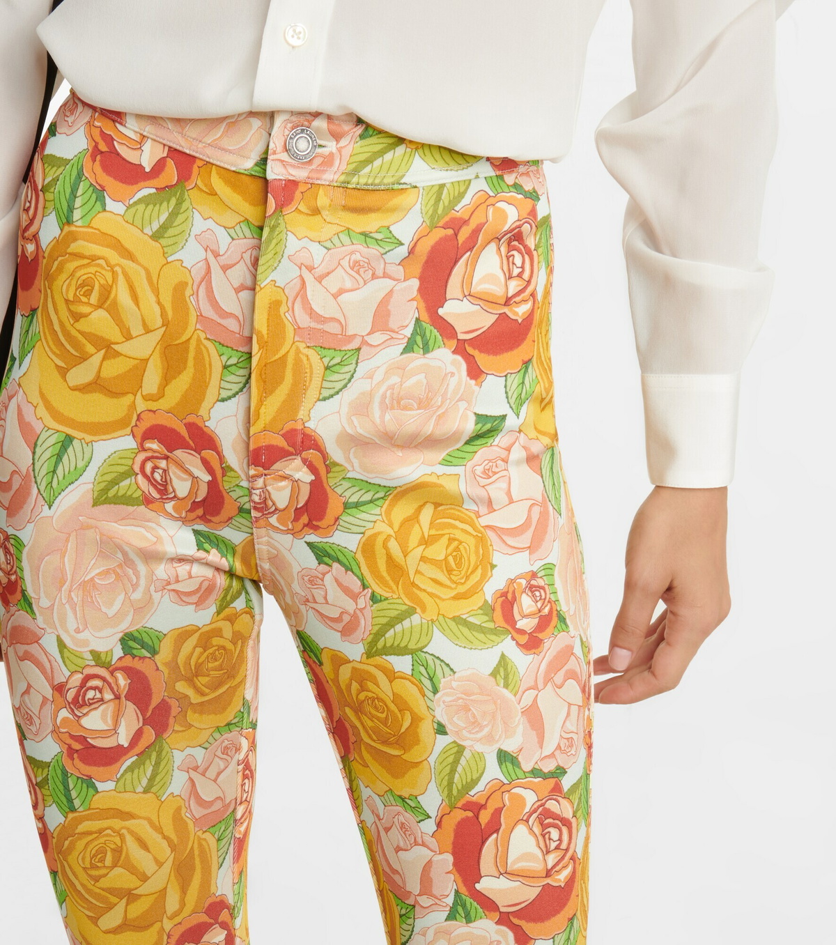 Saint Laurent - Floral jersey slim pants Saint Laurent
