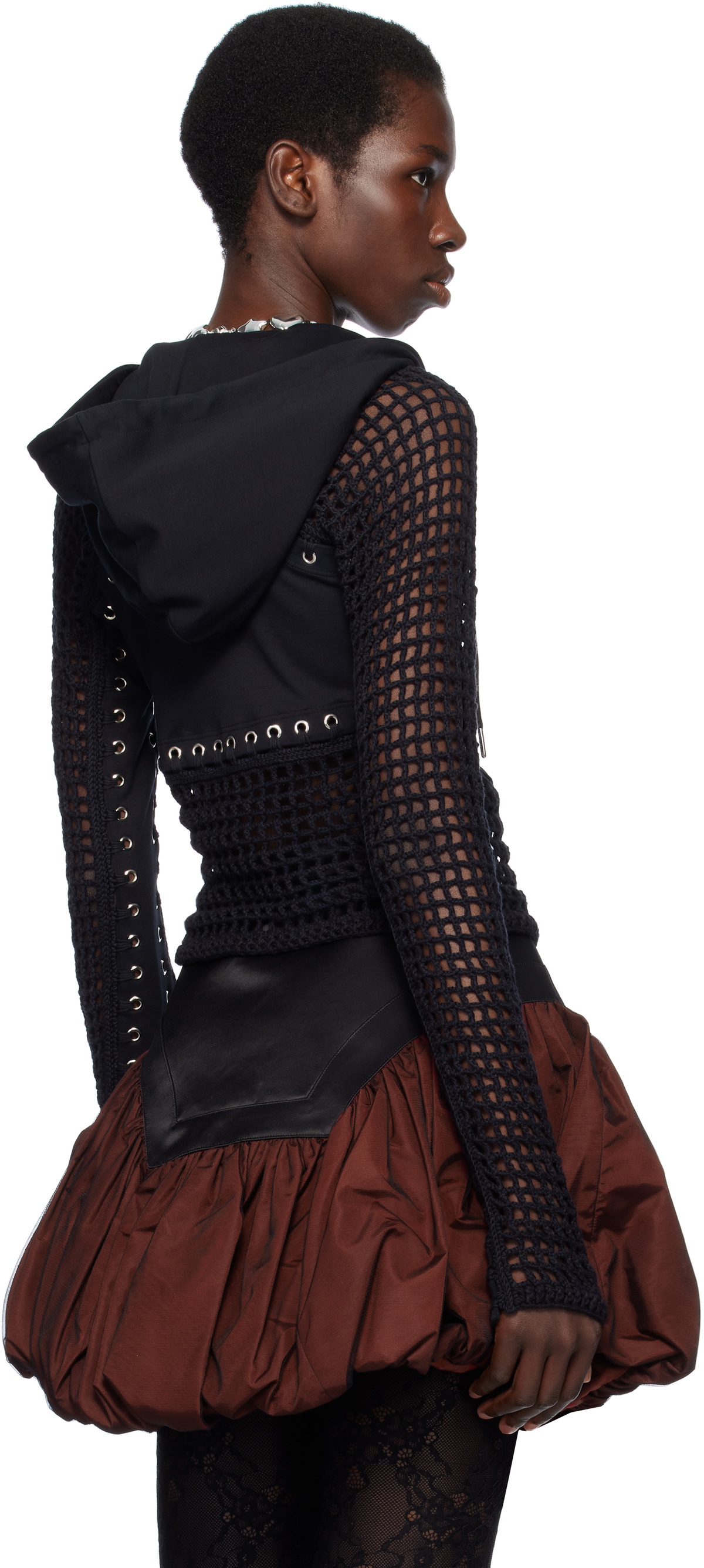 Chopova Lowena Black Tumble Hoodie