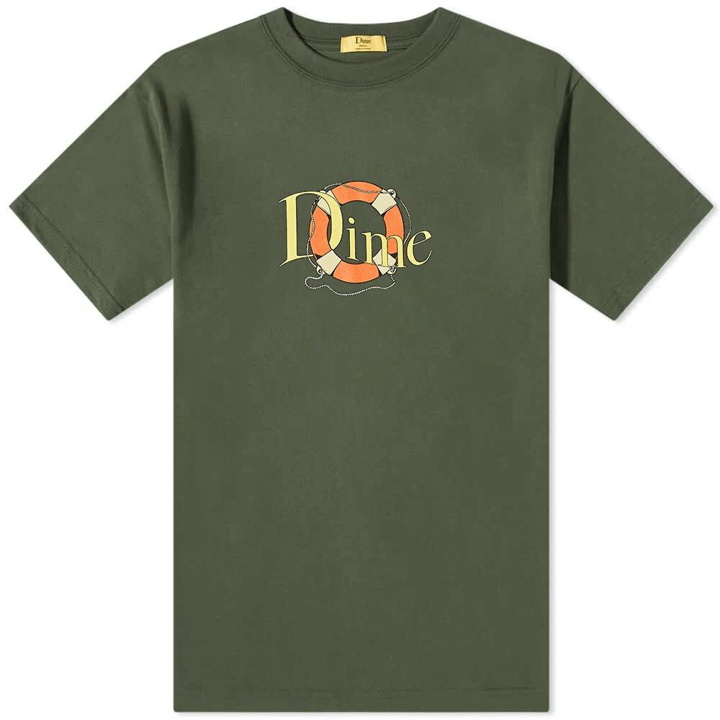 Photo: Dime Men's Classic SOS T-Shirt in Dark Forest