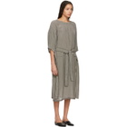 Sara Lanzi Black and White Check Balloon Sleeve Dress