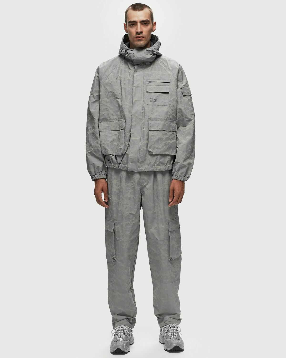 ジャケット・アウター PATTA Digi Camo Reflective Jacket pants Patta Patta Digi Camo Reflective Jacket Grey Windbreaker Patta