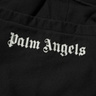Palm Angels Men's Embroidered Small Logo Popover Hoodie in Black