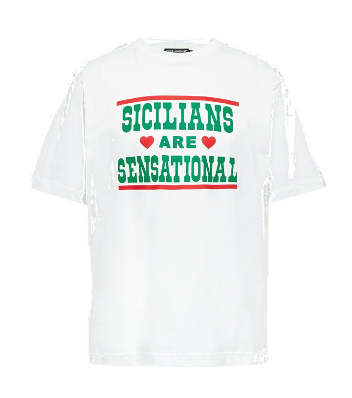 Photo: Dolce&Gabbana - Graphic cotton T-shirt