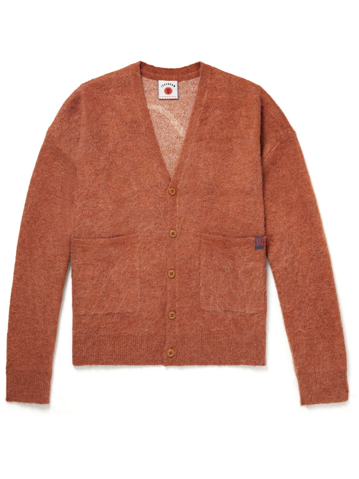 ice cream カーディガン ICECREAM - Popsicle Jacquard-Knit Cardigan - Brown ICECREAM